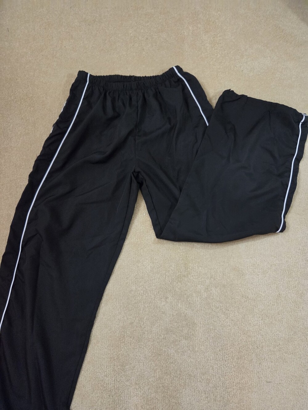 Black Women's Striped Track Pants